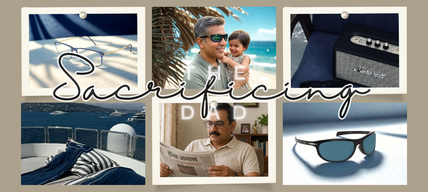 The Sacrificing Dad Collection exclusively at S.R.Gopal Rao Opticians & Optometrists : Blue aesthetic