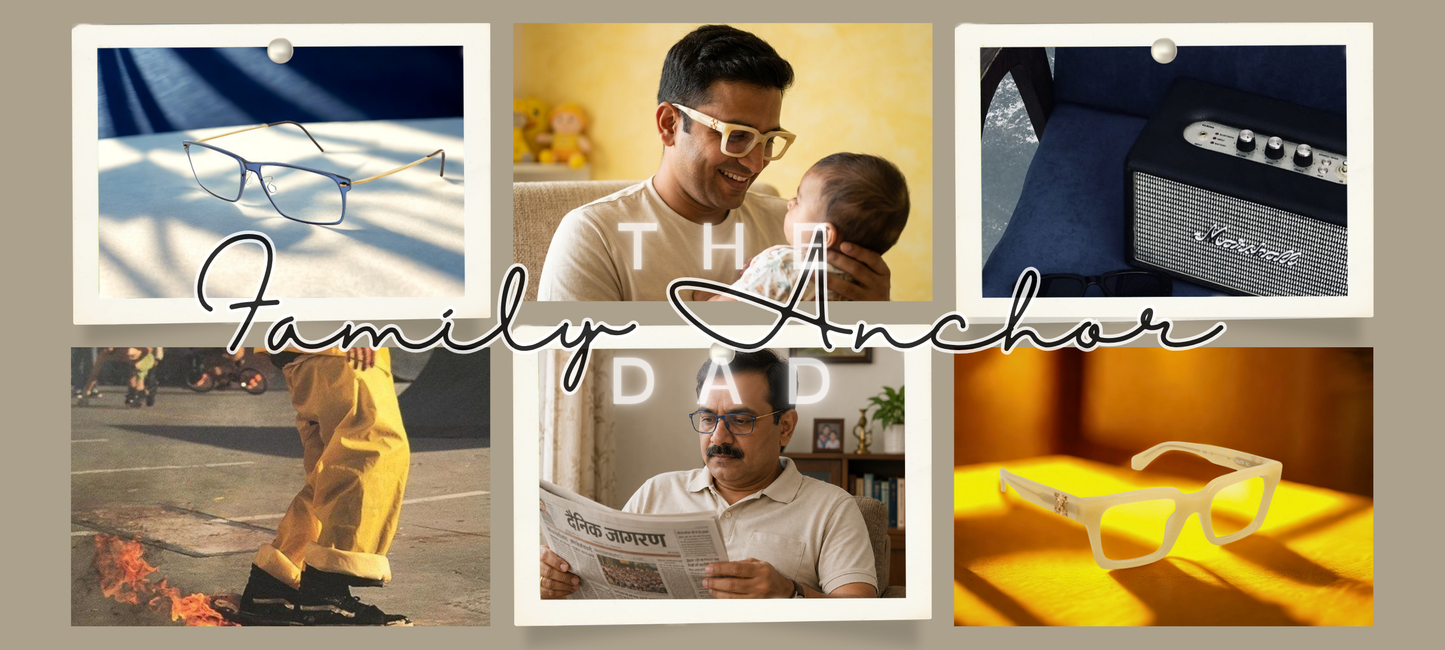The Family Anchor Dad Eyewear Collection frames and sunglasses exclusively at S.R.Gopal Rao Opticians & Optometrists