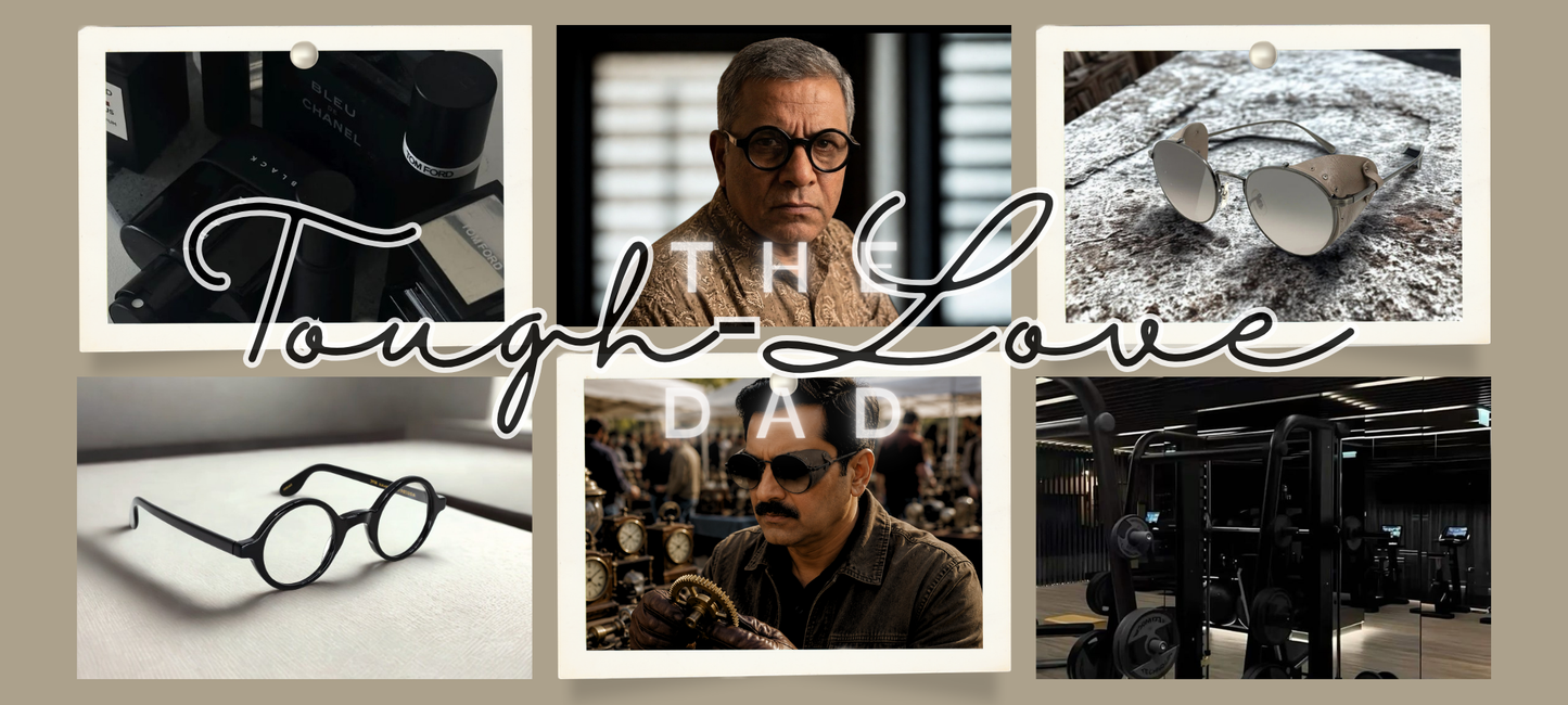 The tough-love Dad collection exclusively at S.R.Gopal Rao Opticians & Optometrists : Black dark aesthetic