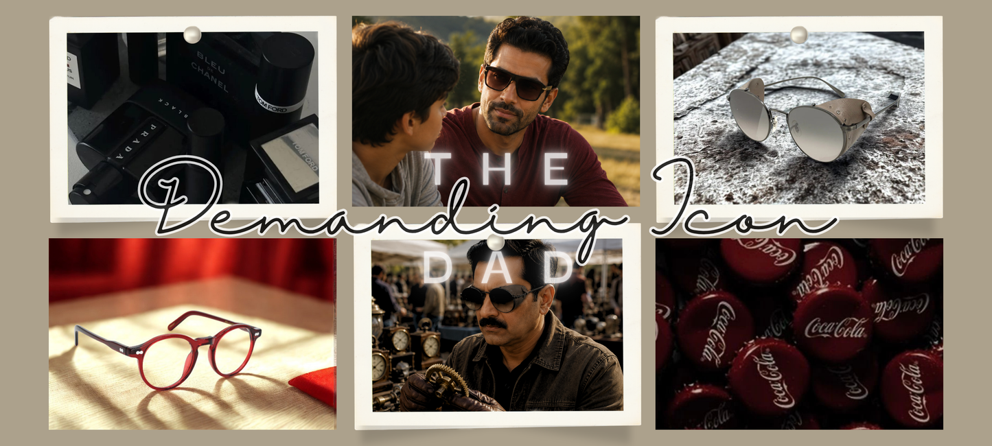 The Demanding Icon Dad Eyewear Collection frames and sunglasses exclusively at S.R.Gopal Rao Opticians & Optometrists