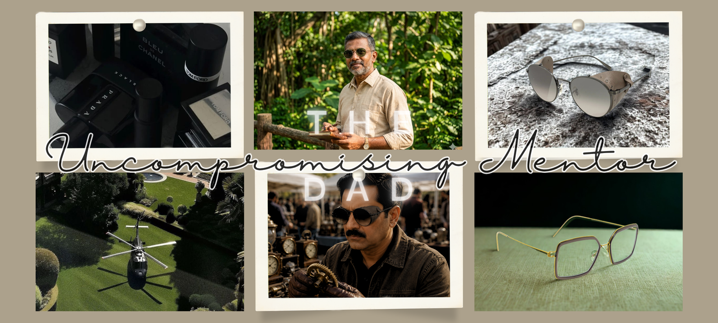 The Uncompromising Mentor Dad Eyewear Collection frames and sunglasses exclusively at S.R.Gopal Rao Opticians & Optometrists