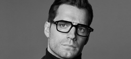 Henry Cavill wearing Hugo Boss spectacles, sleek black frame available at S.R. Gopal Rao