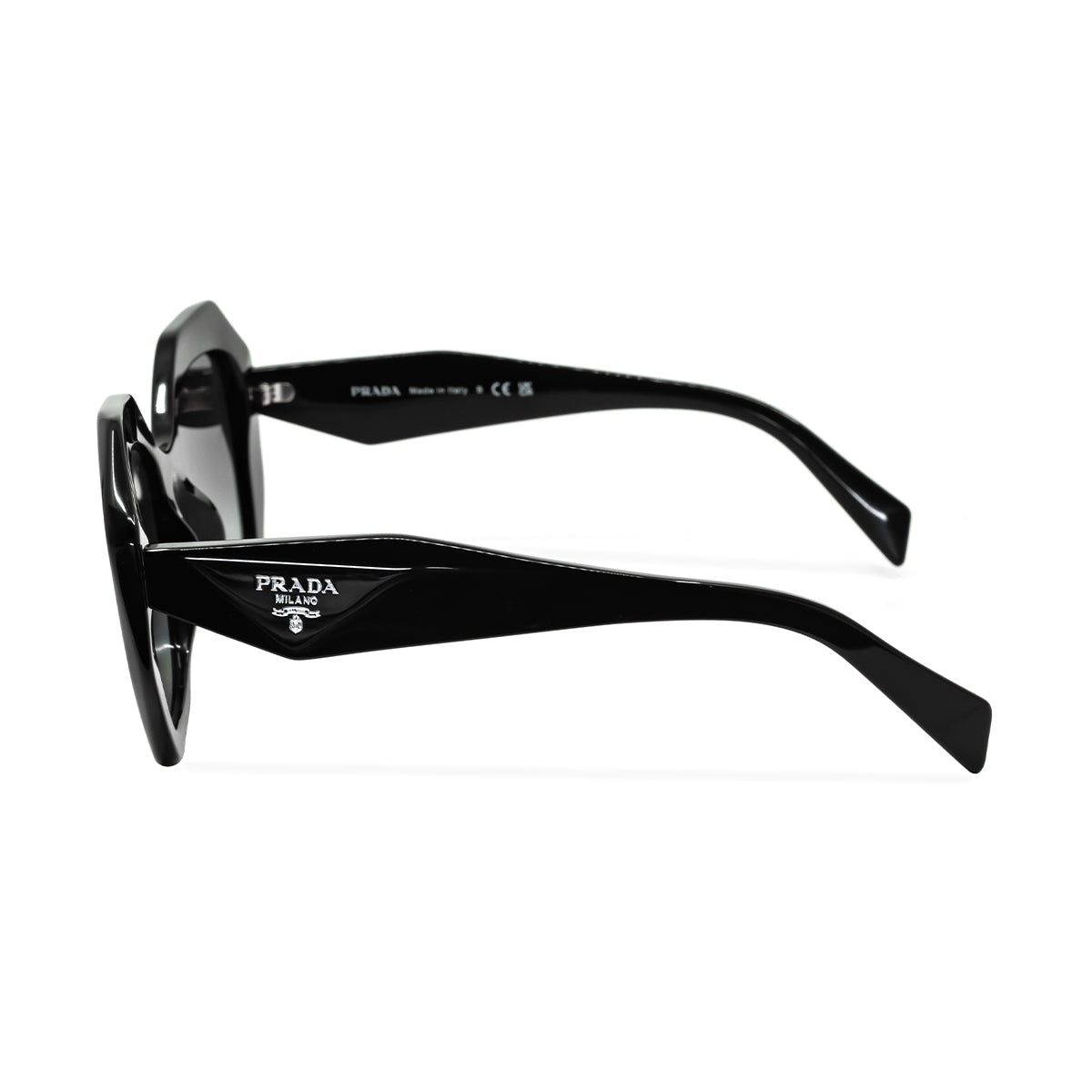 Narrow rectangular sculpture sunglasses PRADA Runway SPR 17W col. black |  Occhiali | Ottica Scauzillo